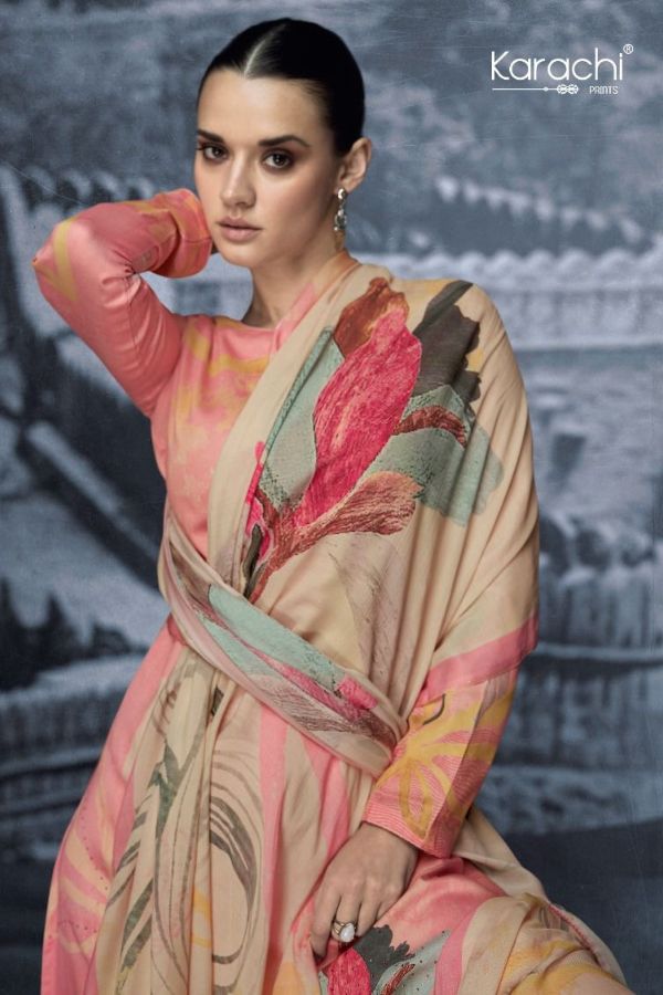 Kesar Karachi Zara New Jam Silk Printed Ladies Salwar Suits 34001
