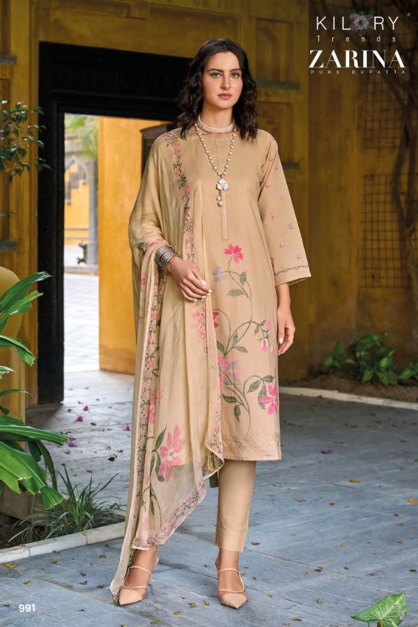 Kilory Trendz Zarina Pure Dupatta Coton Salwar Suit 991