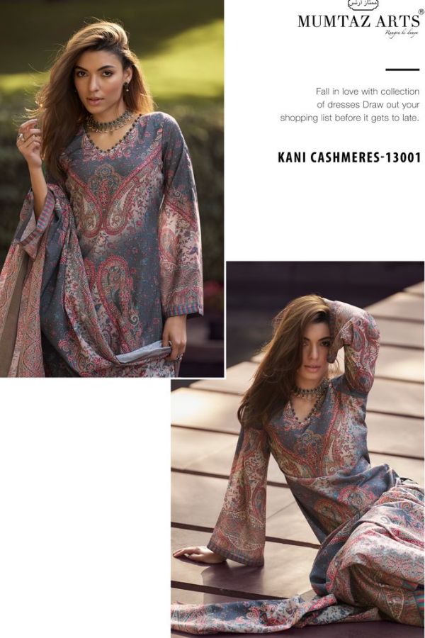 Mumtaz Arts Kani Cashmere vol 2 Lawn Cotton ladies Suits 13001