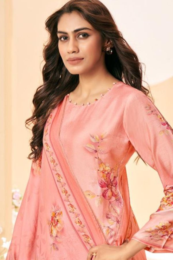 Rupali Fashion Rose Pastels Muslin Ladies Suits 7621