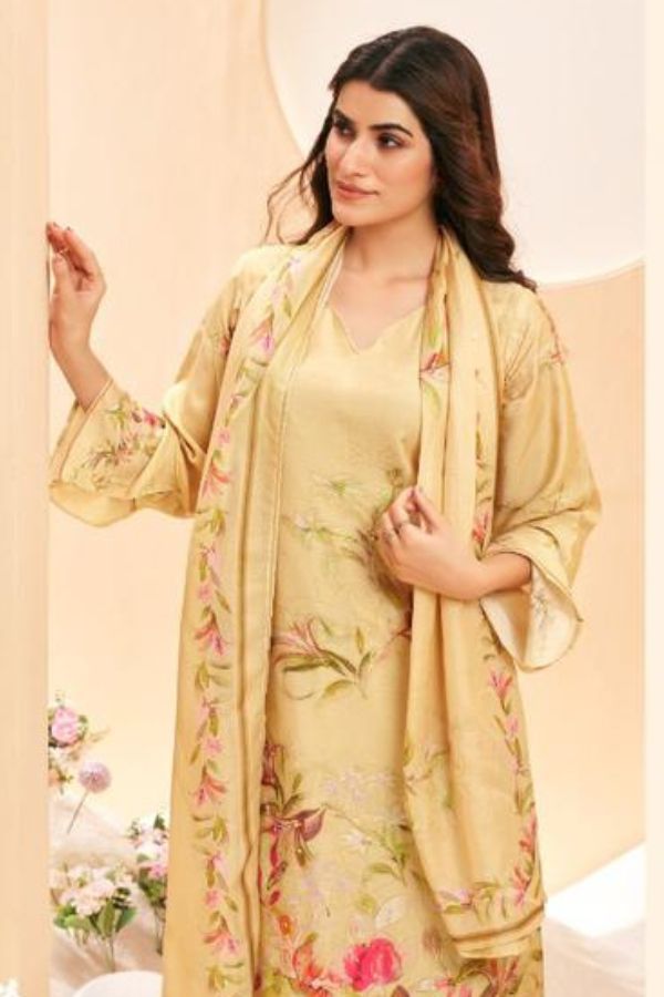 Rupali Fashion Rose Pastels Muslin Ladies Suits 7623