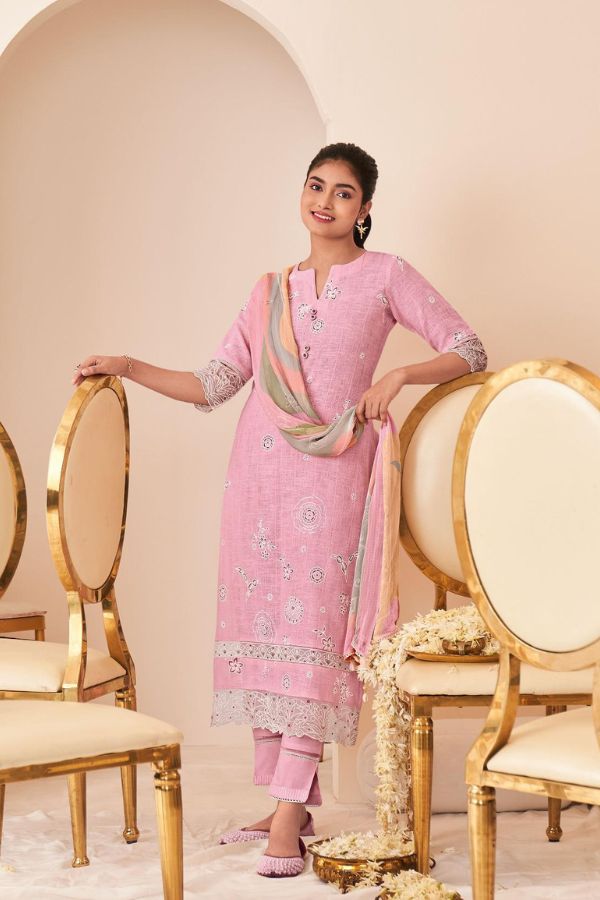 Jay Vijay Prints Sunheri Unstitched Ladies Suit 9222