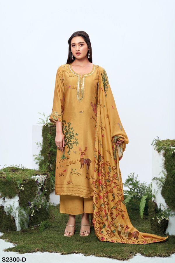 Ganga Fashions Katya S2300 Silk Salwar Suits S2300-D
