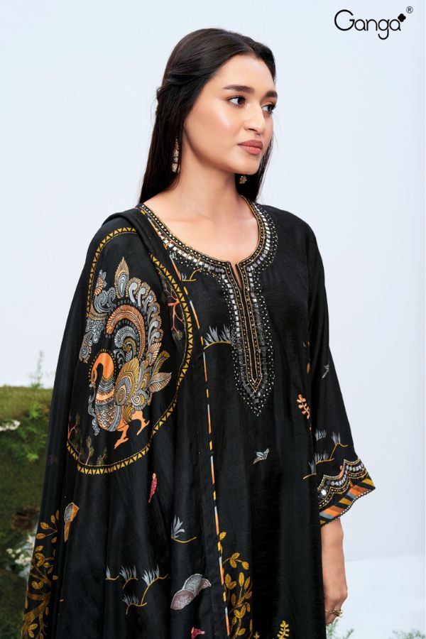 Ganga Fashions Katya S2300 Silk Salwar Suits S2300-A