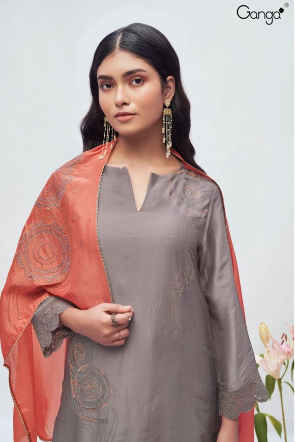 Ganga Fashions Kishi S2247 Silk Salwar Suits S2247-A