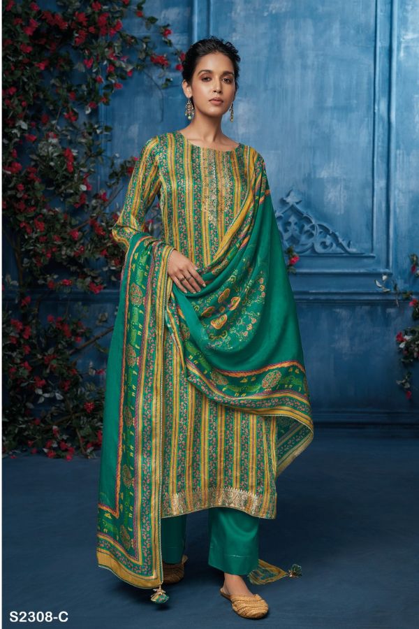 Ganga Fashions Maisie S2308 Silk Salwar Suit S2308-C