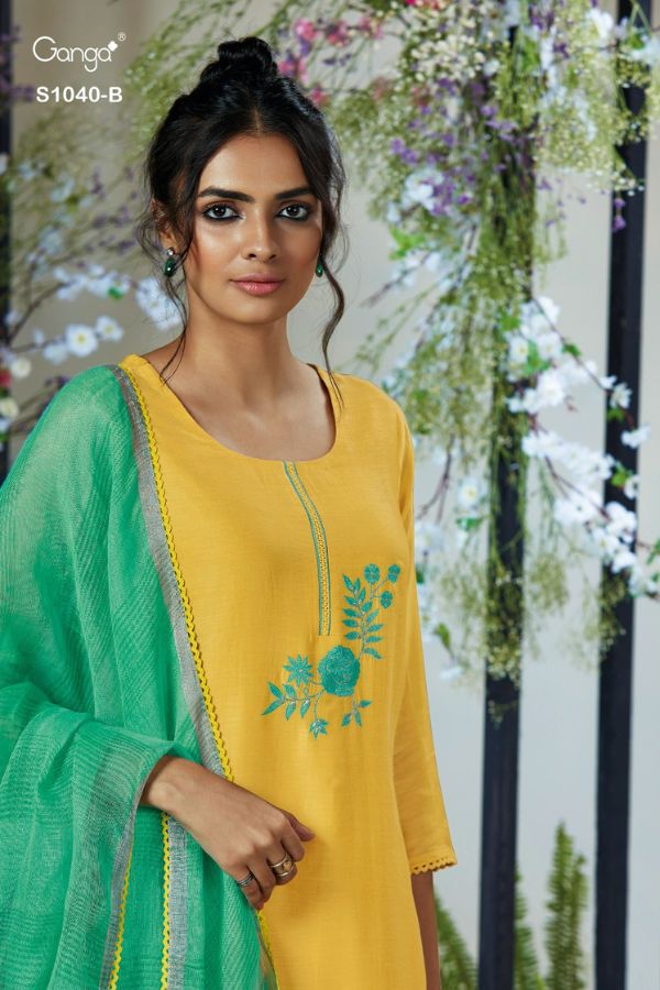 Ganga Fashions Vanya S1040 Silk Salwar Suit S1040-b