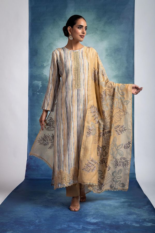 Naariti Nami Linen Printed Unstitched Suit AGOG-02