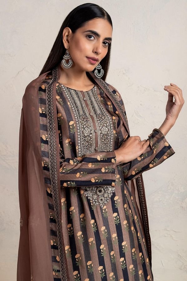 Naariti Pinar Silk Printed Unstitched Ladies Salwar Suit