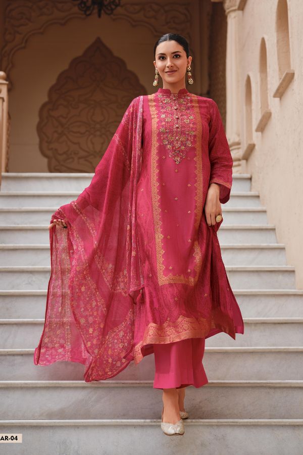 Varsha Fashion Aaroha Silk Unstitched Salwar Suits AR-04