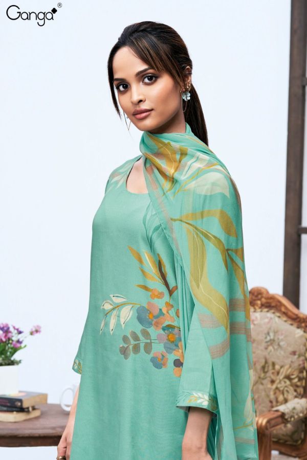 Ganga Fashions Galina S2790 Cotton Unstitched Suits S2790-D