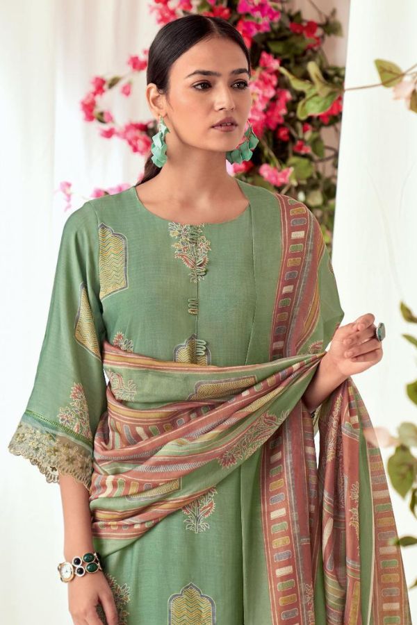 Jay Vijay Prints Tyohaar Muslin Silk Ladies Suits 9384