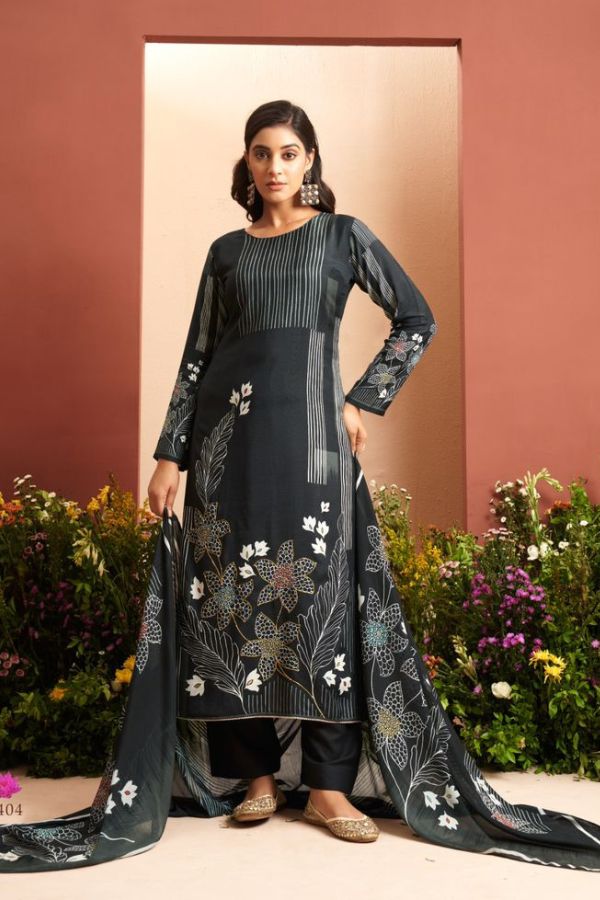 Kesar Karachi Evara Muslin Salwar Suit 5404