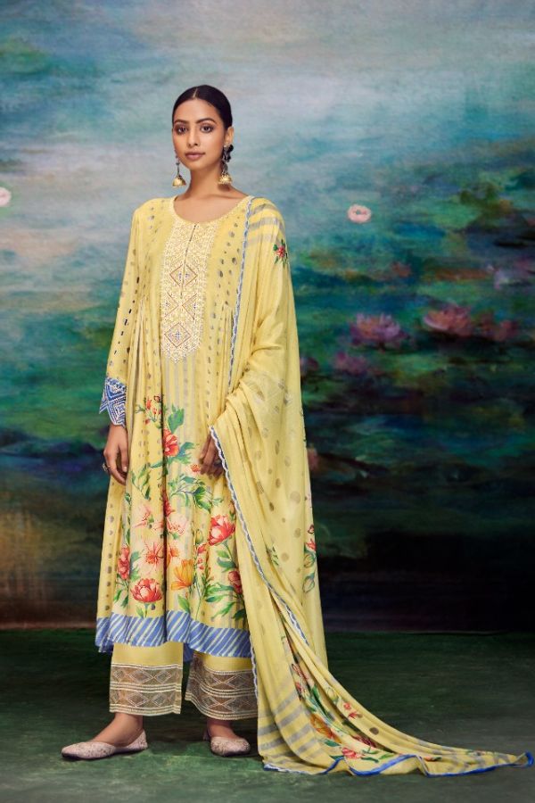 Kimora Fashion Shakino Muslin Printed Suit 9404