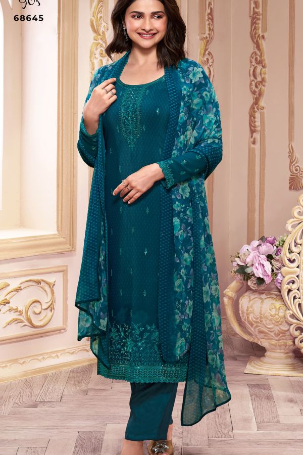 Vinay Fashion Silkina Royal Crepe 46 Suit 68645