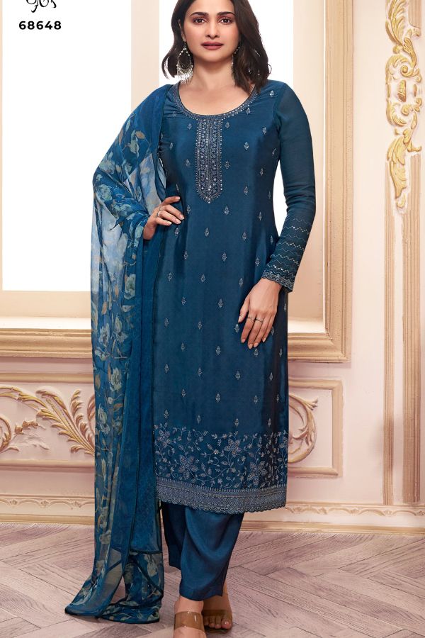 Vinay Fashion Silkina Royal Crepe 46 Suit 68648