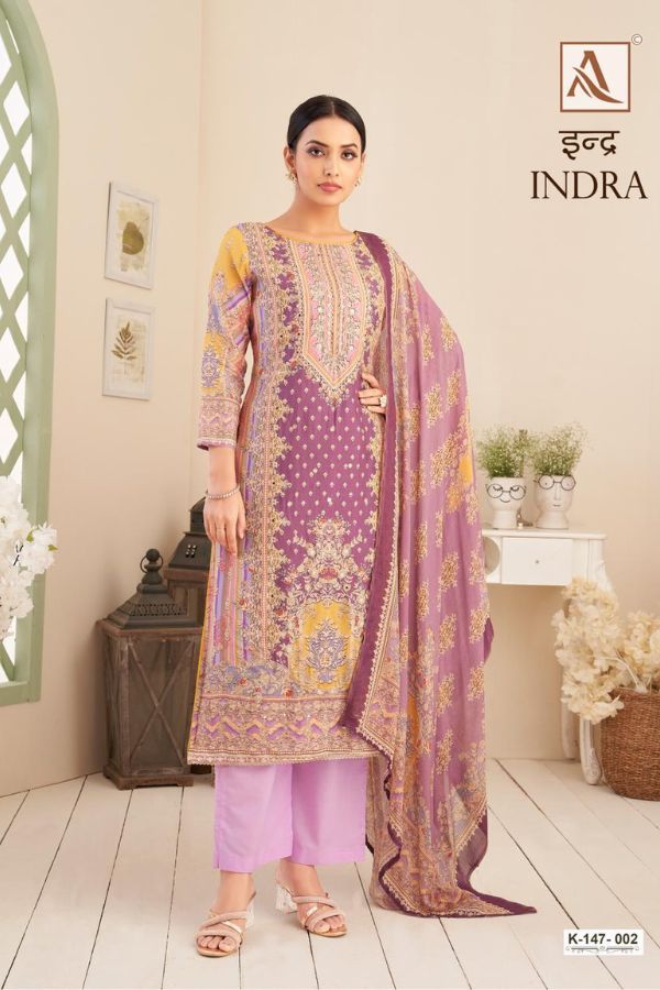 Alok Suit Indra Muslin Unstitched Salwar Suit HK-147-002