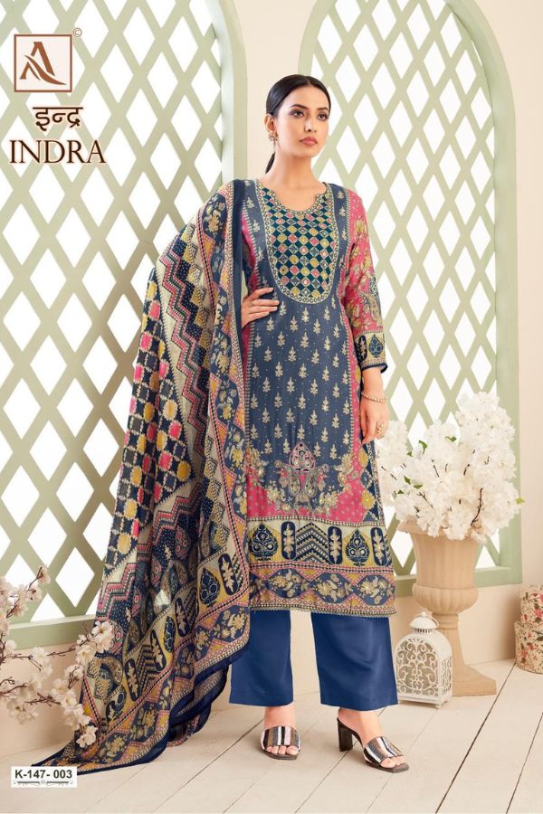 Alok Suit Indra Muslin Unstitched Salwar Suit HK-147-003