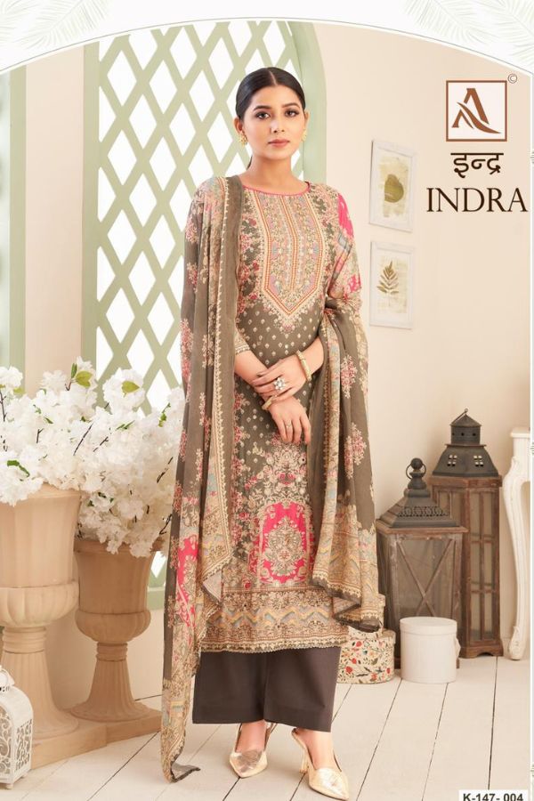 Alok Suit Indra Muslin Unstitched Salwar Suit HK-147-004