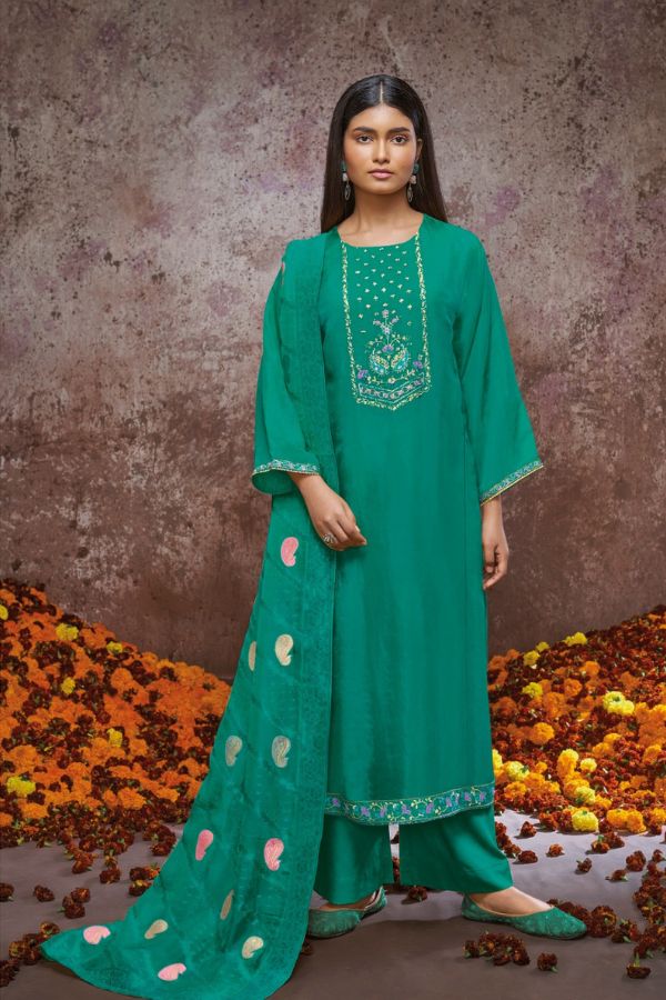 Ganga Fashions Talia S2262 Silk Salwar Suit S2262-D