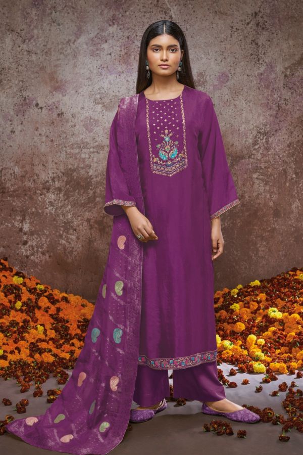 Ganga Fashions Talia S2262 Silk Salwar Suit S2262-F