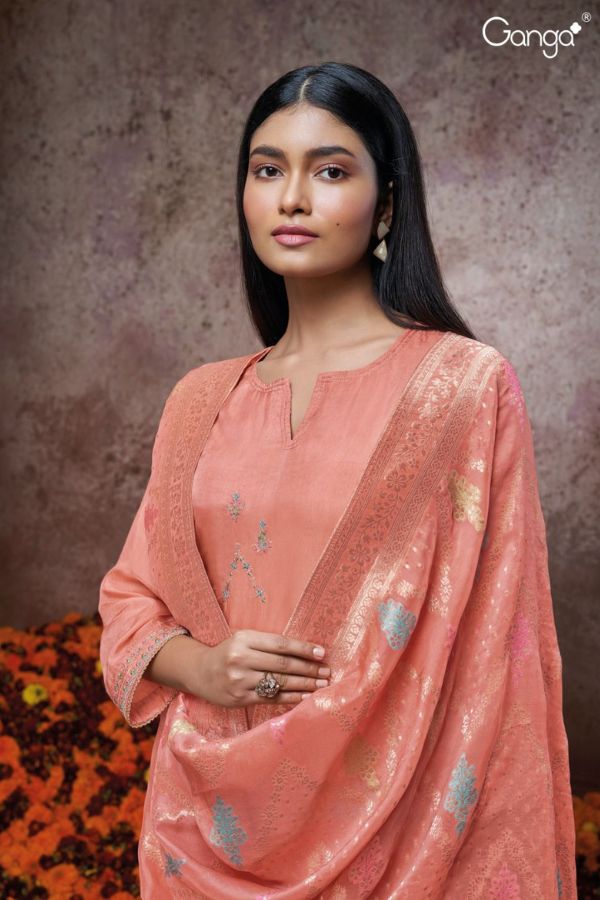 Ganga Fashions Tina S2311 Silk Salwar Suits S2311-A