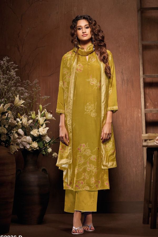 Ganga Fashions Tseren S2836 Unstitched Salwar Suit S2836-D