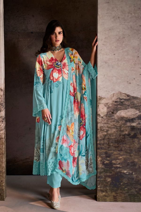 Kimora Fashion Nilofer Muslin Printed Suit 9421