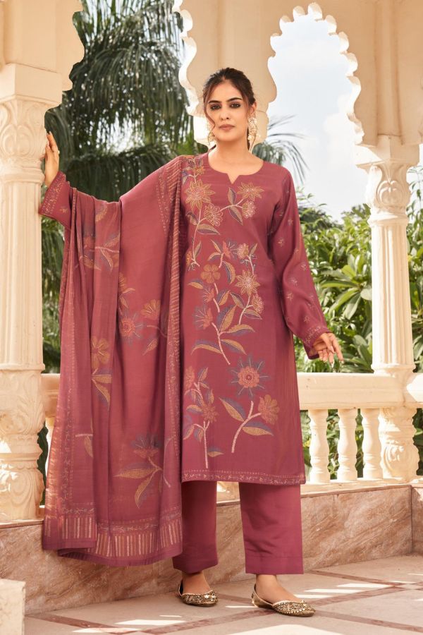 Mumtaz Arts Akansha Muslin ladies Unstitched Suit 3701