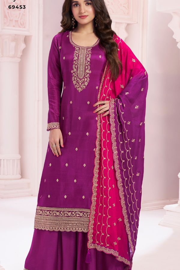 Vinay Fashion Suhhag Silk Georgete Salwar Suit 69453