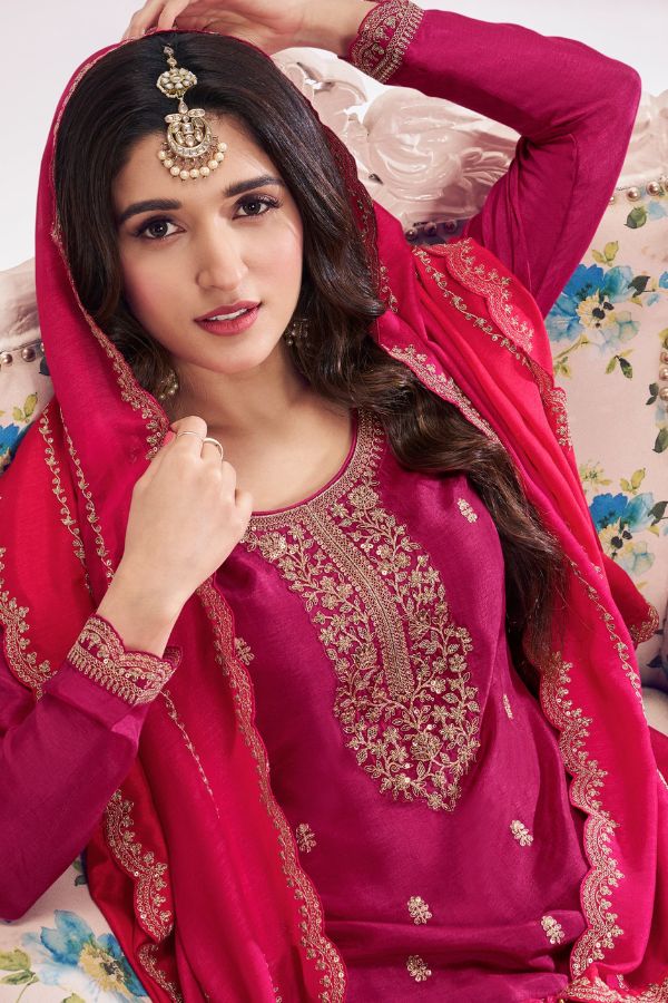 Vinay Fashion Suhhag Silk Georgete Salwar Suits 69451