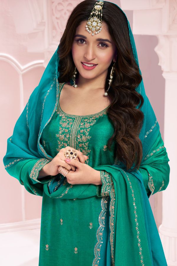 Vinay Fashion Suhhag Silk Georgete Salwar Suits 69452