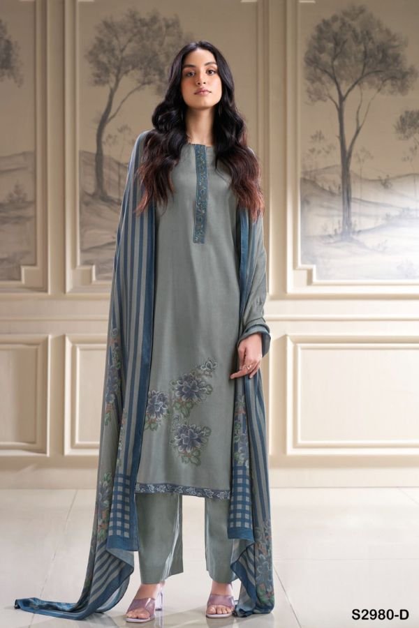 Ganga Fashions Astra S2980 Pashmina Salwar Suit S2980-D