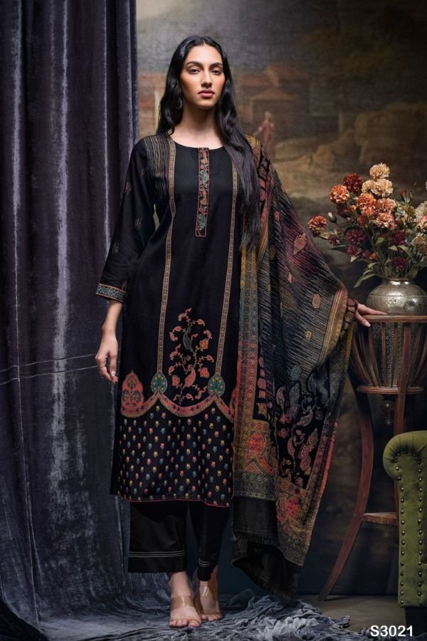 Ganga Fashions Lubica S3021 Pashmina Unstitched Salwar Suit