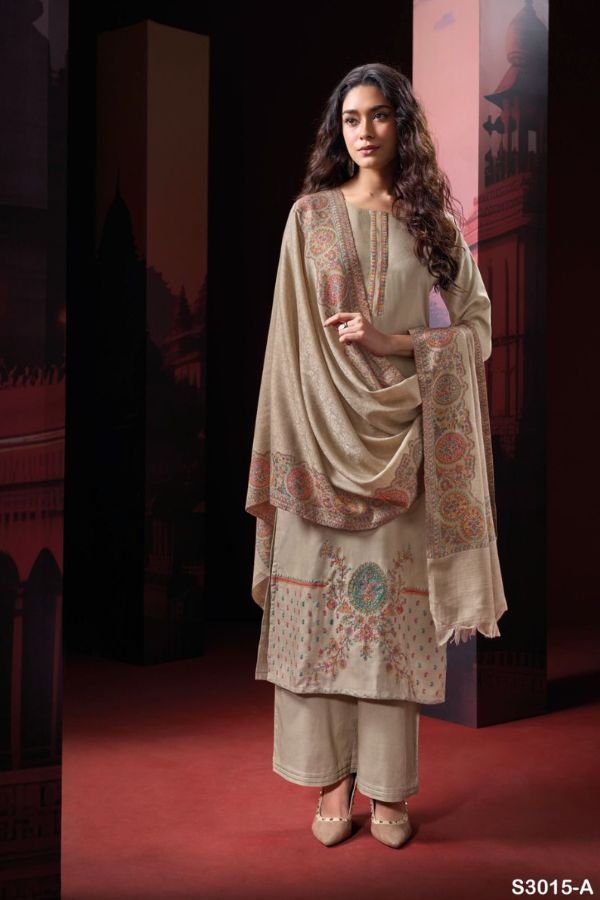 Ganga Fashions Sanda S3015 Pashmina Salwar Suit S3015-A