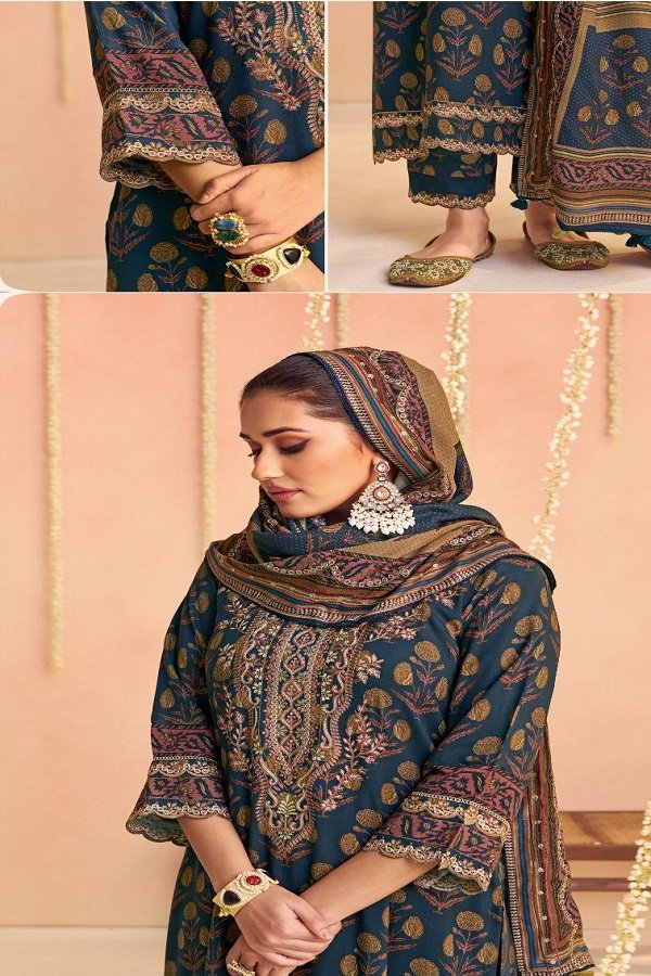 Jay Vijay Prints Manjari Pashmina Ladies Suit 9504 - Copy