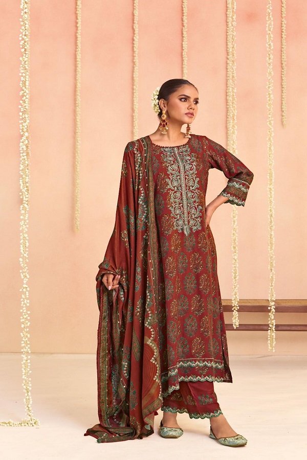 Jay Vijay Prints Manjari Pashmina Ladies Suit 9506 - Copy