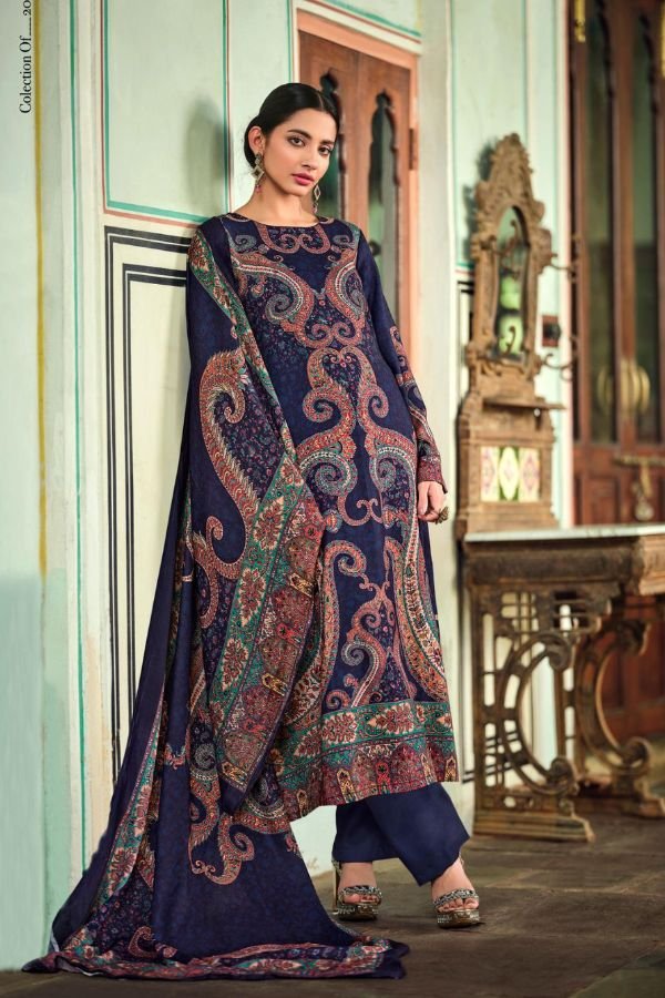 Mumtaz Arts Kani Cashmere Pashmina Suit 505