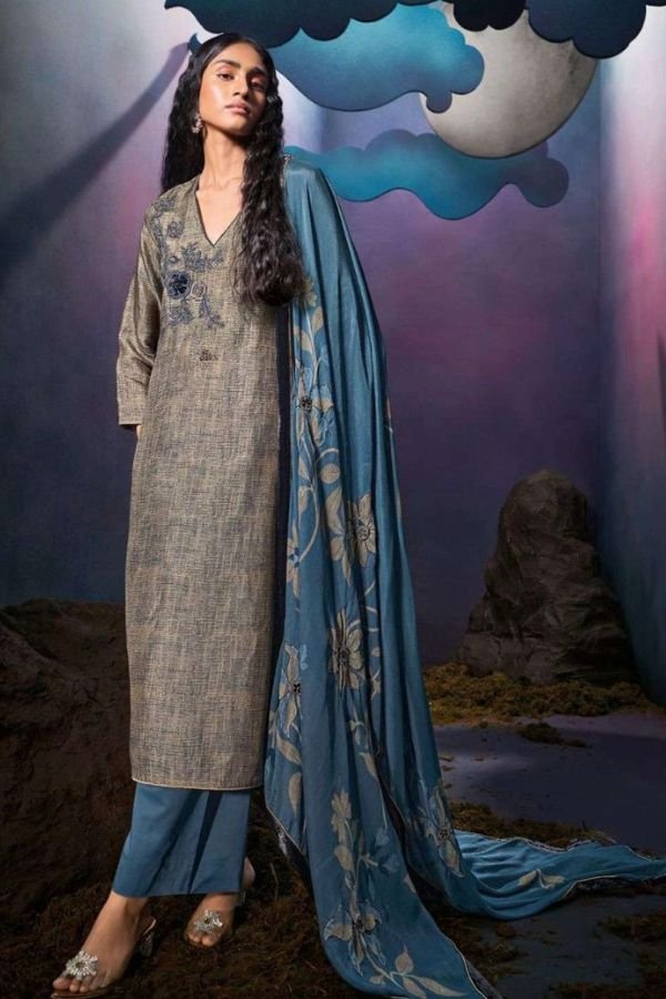 Ganga Fashions Kiansh Pashmina Winter Suit C2140