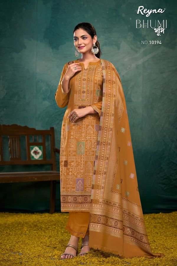 Ganga Fashions Reyna Bhumi Pashmina Winter Suit 10194