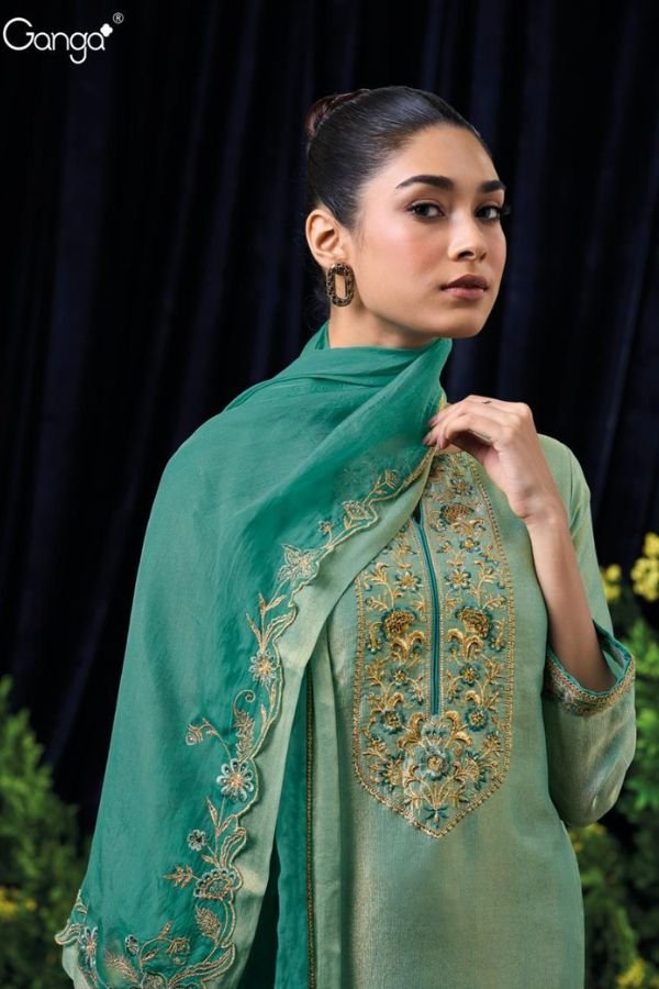 Ganga Fashions Thida S2996 Silk Summer Suits S2996-A