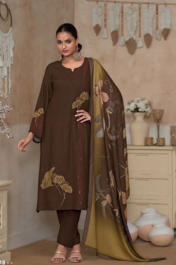 Ibiza Lifestyle Maysa Pashmina Winter Ladies Suits 11018