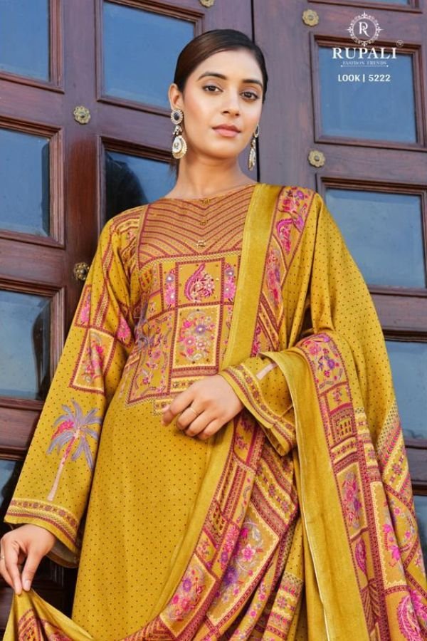 Rupali Fashion Naqsh Pashmina Ladies Suits 5222