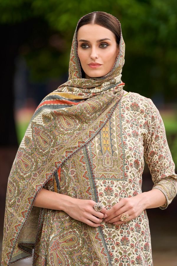 Alok Suits Winter Stone Pashmina Ladies Salwar Suits H 1649-005