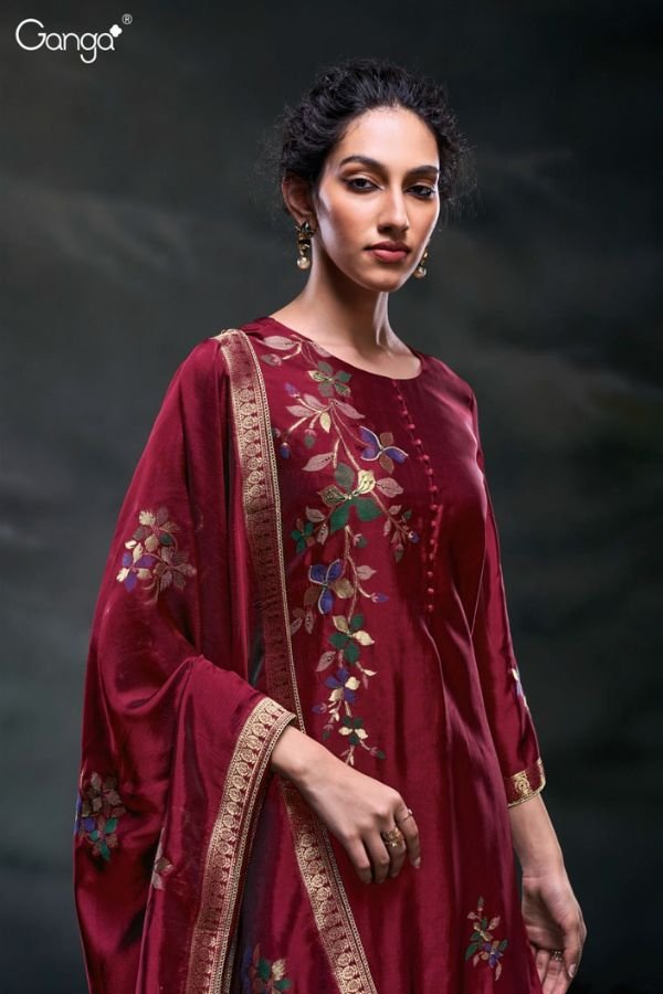 Ganga Fashions Chanlina S3017 Silk Salwar Suits S3017-A