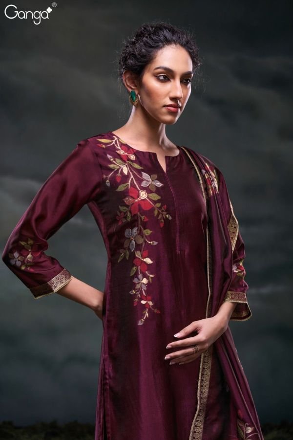 Ganga Fashions Chanlina S3017 Silk Salwar Suits S3017-D