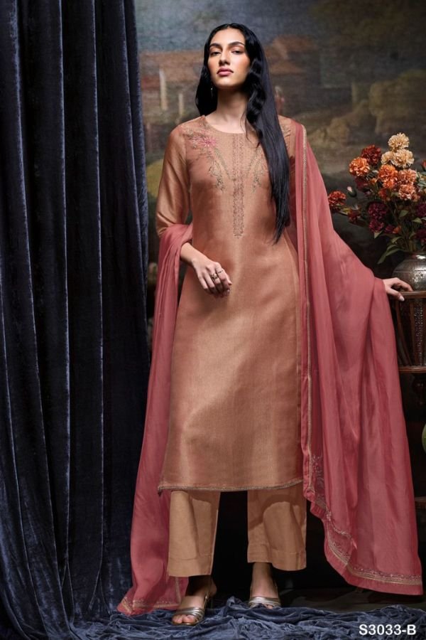 Ganga Fashions Judita S3033 Bemberg Silk Suit S3033-B