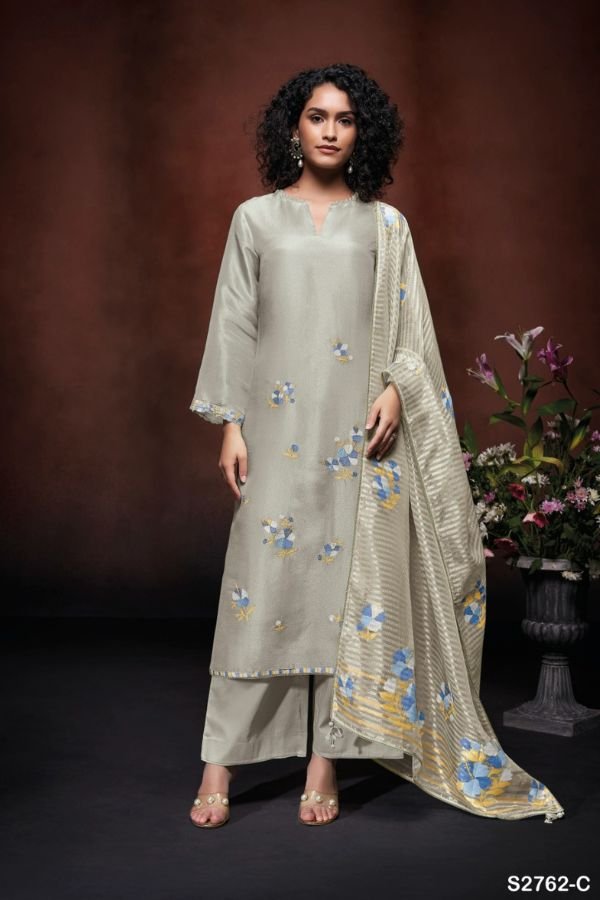 Ganga Fashions Pragya S2762 Tissue Ladies Salwar Suit S2762-C