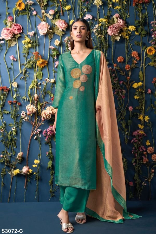 Ganga Fashions Ritika S3072 Silk Suit S3072-C