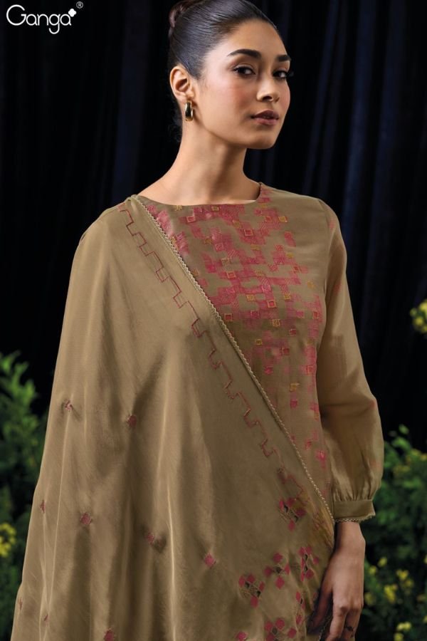 Ganga Fashions Yon S3013 Silk Suit S3013-A